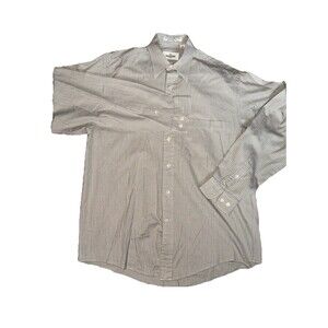 Valentino UOMO Mens Oxford Dress Shirt M 15.5 Tan Single Stitch Hong Kong EUC